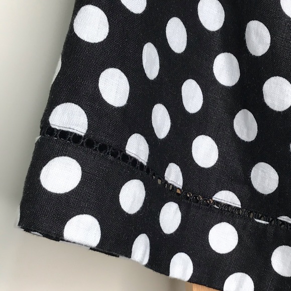 SOLD Country Road Black Spot Linen Top Blouse 12 - Picture 12 of 16